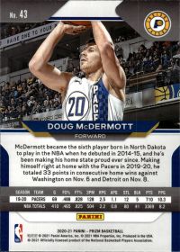 Doug McDermott - Panini Prizm Base Set 2020-21, Nr. 43