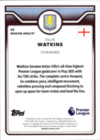Ollie Watkins - Topps Flagship Premier League Base Set 2026-27, Nr. 48