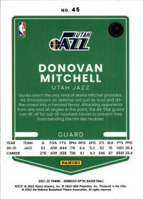 Donovan Mitchell - Panini Donruss Optic Base Set 2021-22, Nr. 45